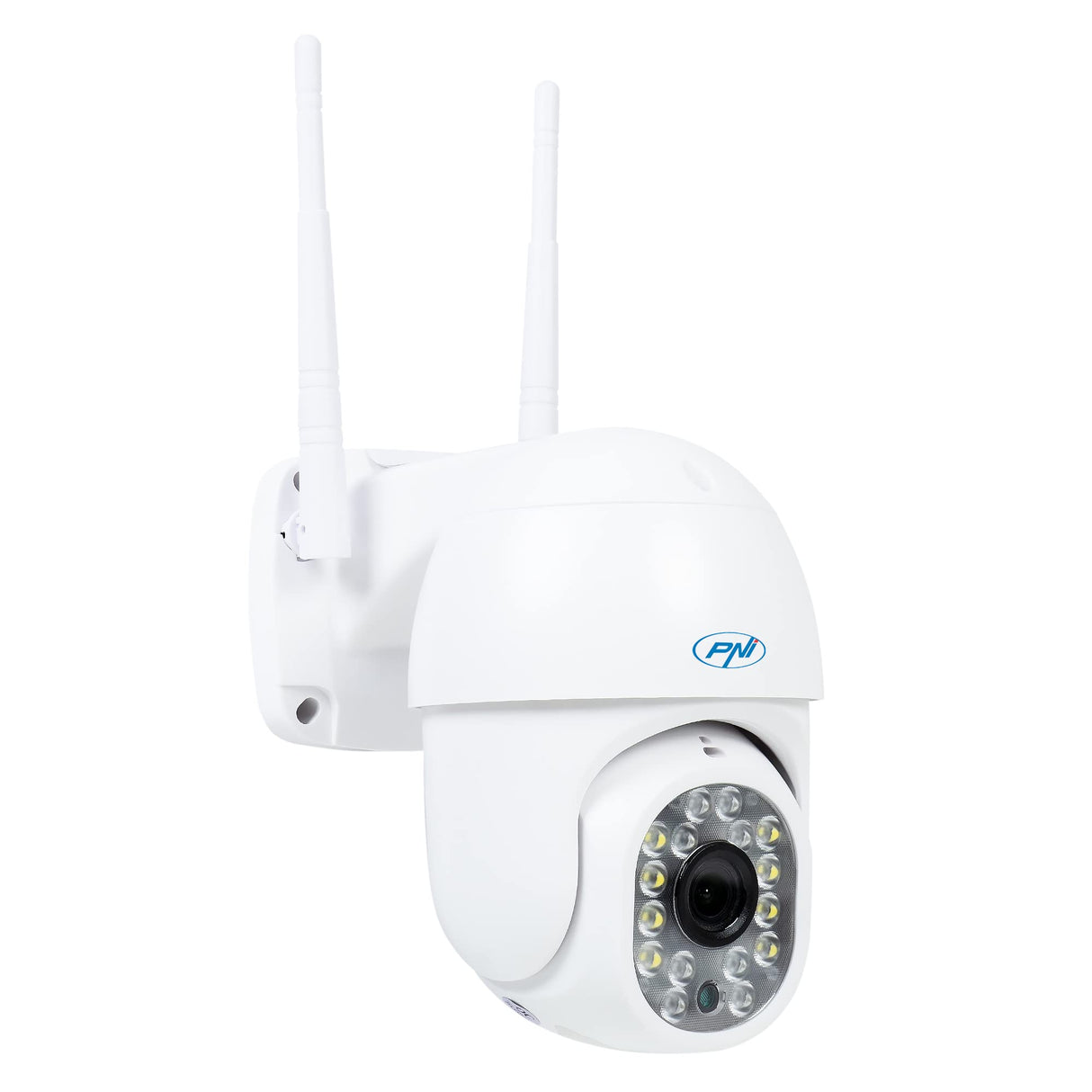 PNI Kit de 4 Piezas IP440 WiFi PTZ cámara de videovigilancia inalámbrica, 4MP, Zoom Digital, Ranura Micro SD, autónoma, Alarma de detección de Movimiento, Seguimiento de Movimiento