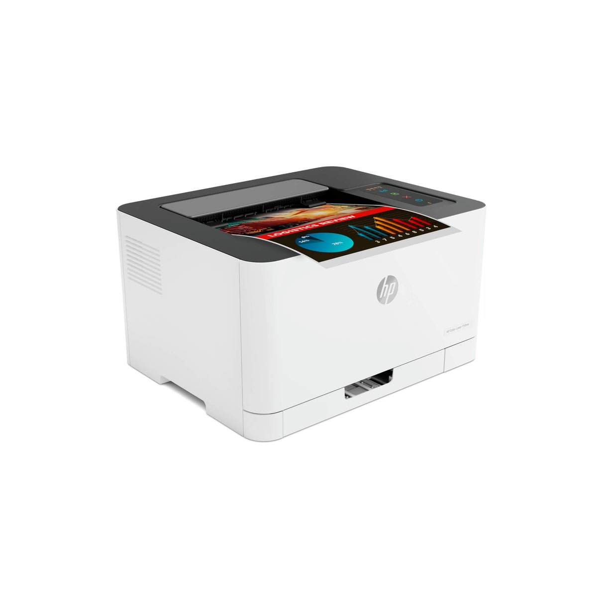 HP Color Laser 150nw 4ZB95A, Impresora Láser Monofunción A4 a color, impresión a doble cara manual, Wi-Fi, Ethernet, USB 2.0 alta velocidad, Compatible con HP Smart App, Panel de control LED, Blanca