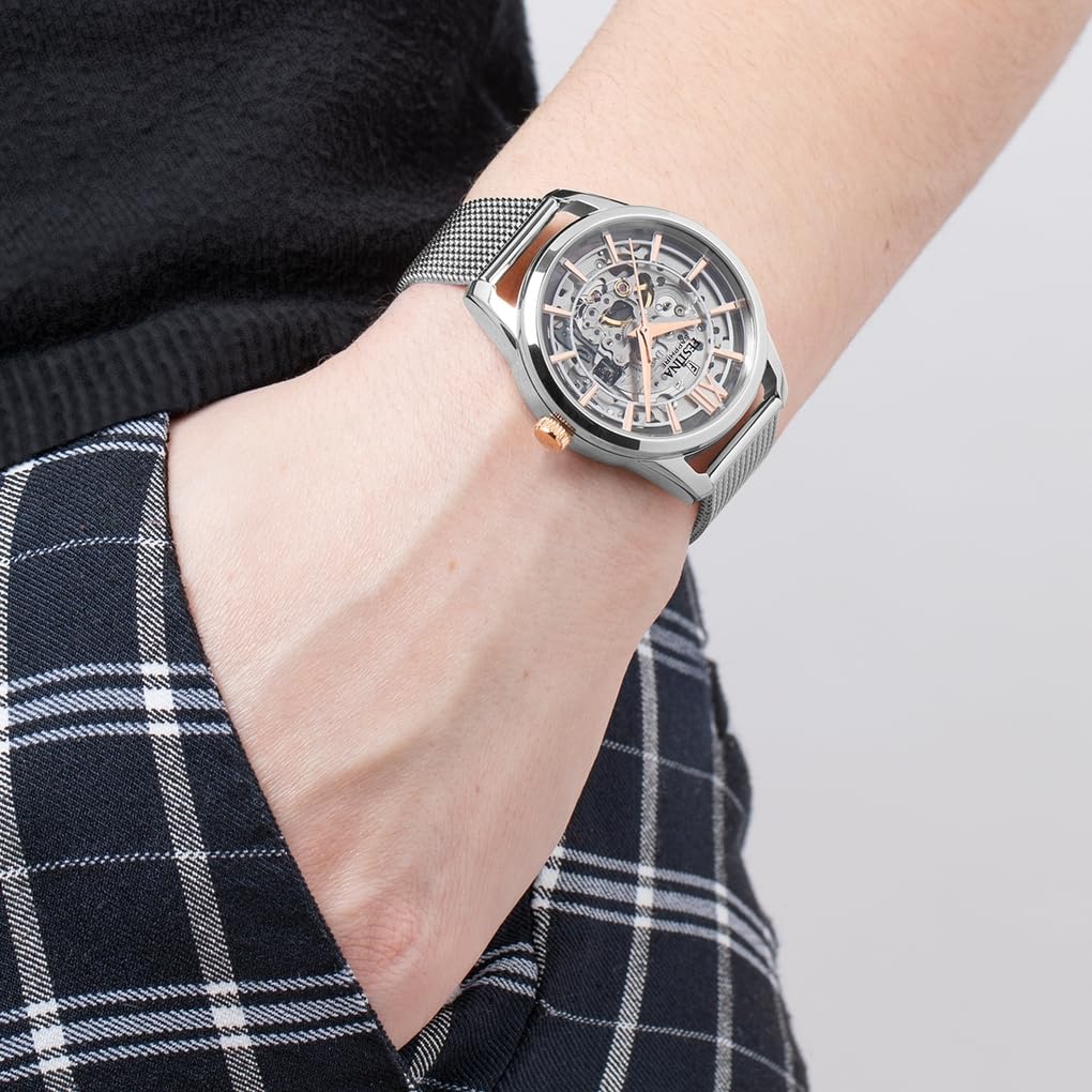 Festina Reloj Mujer F20627/1 Automatico Caja de Acero Inoxidable 316l Plateado Correa de Acero Inoxidable 316l Plateado