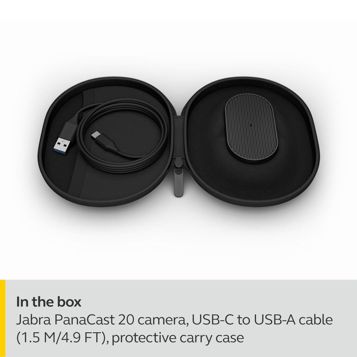 Jabra PanaCast 20 Cámara de videoconferencia 4K – Cámara Web Flexible de solución de vídeo Personal Plug & Play con tecnología IA 4K Ultra-HD, optimización Inteligente de Zoom y iluminación