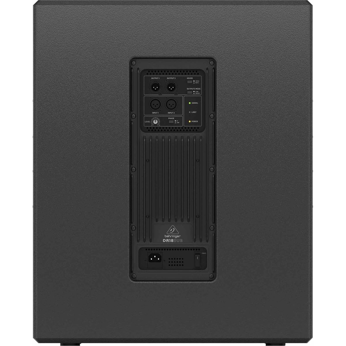 Behringer DR18SUB Subwoofer PA activo de 2400 vatios y 18" con crossover estéreo integrado
