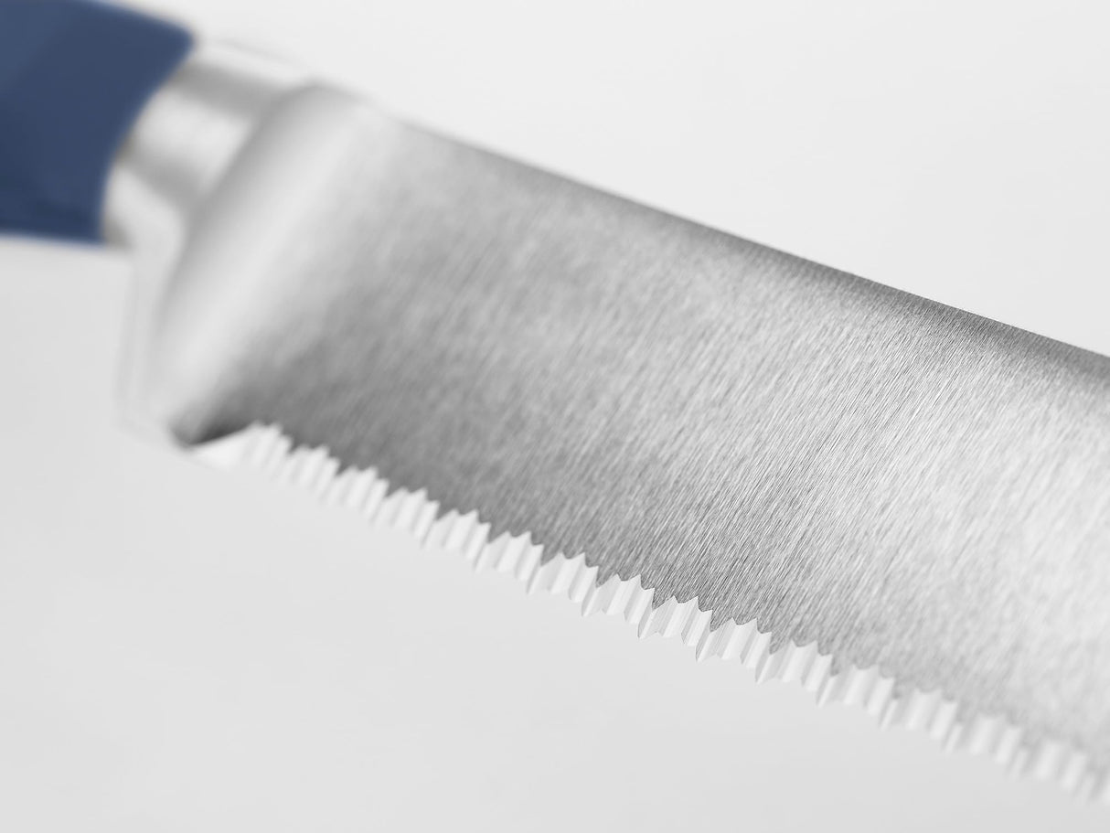 WÜSTHOF Classic cuchillo pan de 23 cm con doble dentado de precisión, Wild Blueberry (Azul)