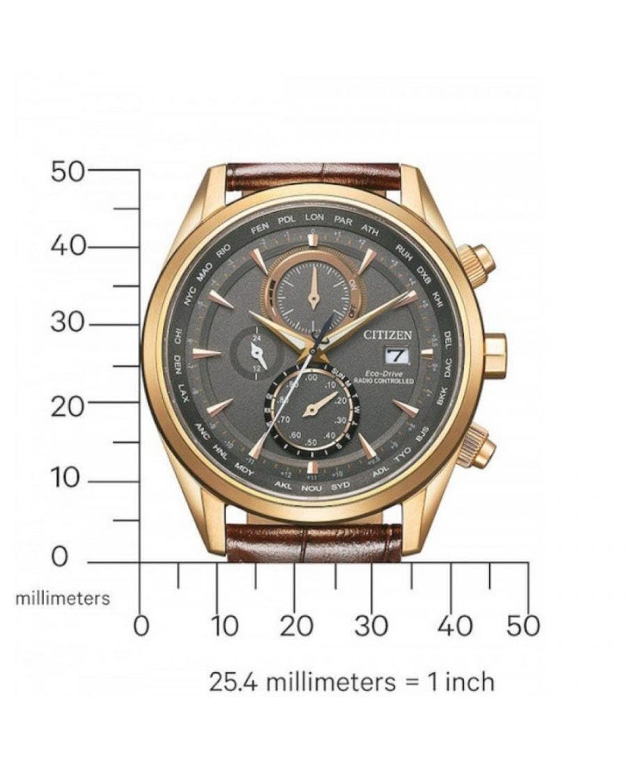 CITIZEN Reloj Cronógrafo para Hombres de Eco-Drive con Correa en Cuero AT8263-10H