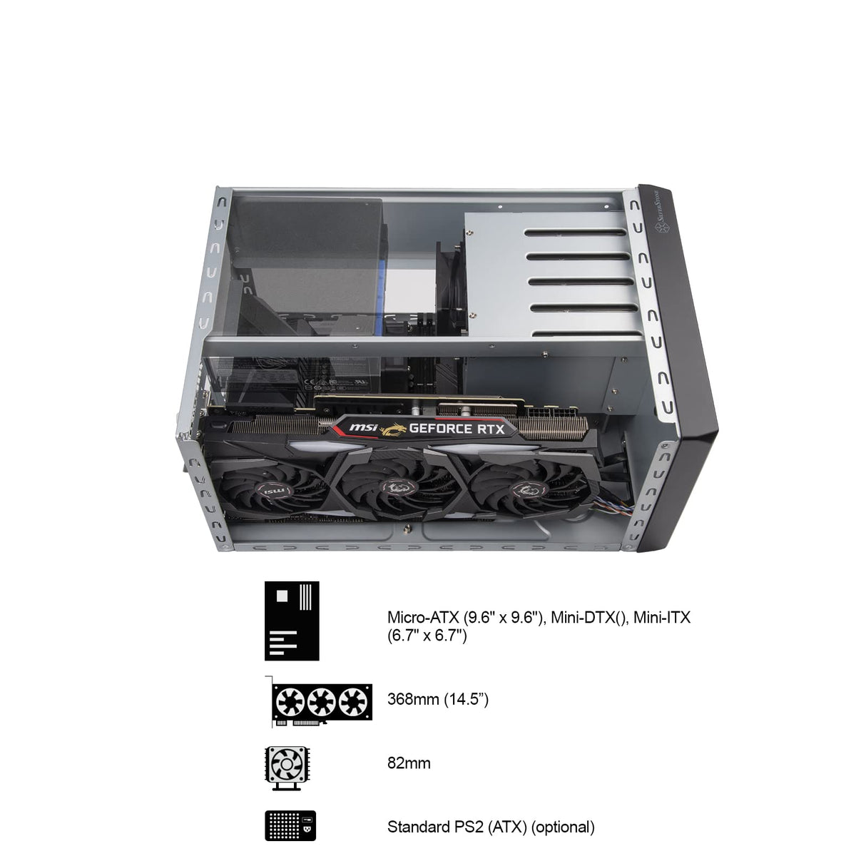 SilverStone Technology CS351, Chasis NAS de Alto Rendimiento de 5 bahías SAS-12G / SATA-6G con Cambio en Caliente, SST-CS351, Negro