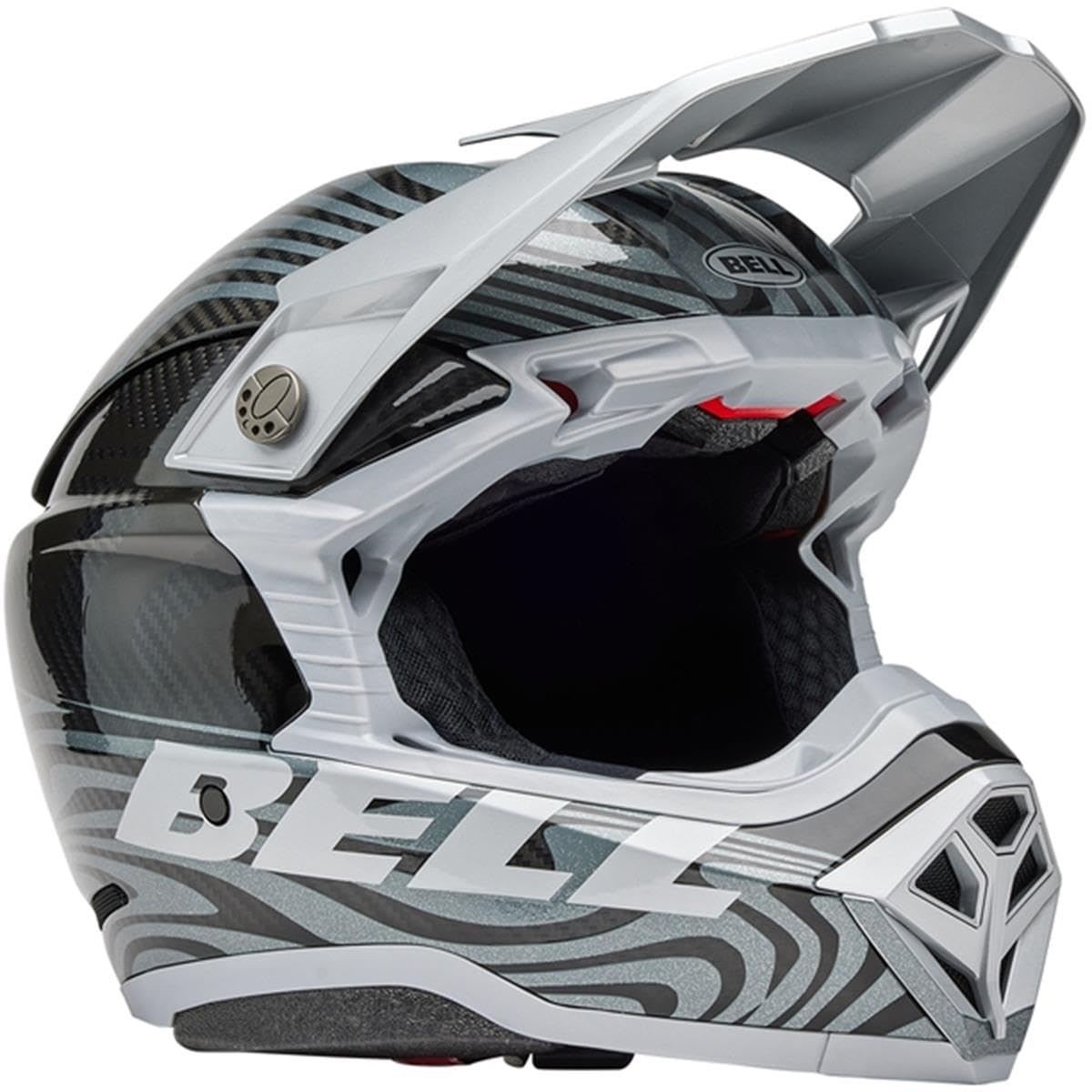 BELL Moto-10 Spherical Casco, Unisex, Plateado/Gris, Medium