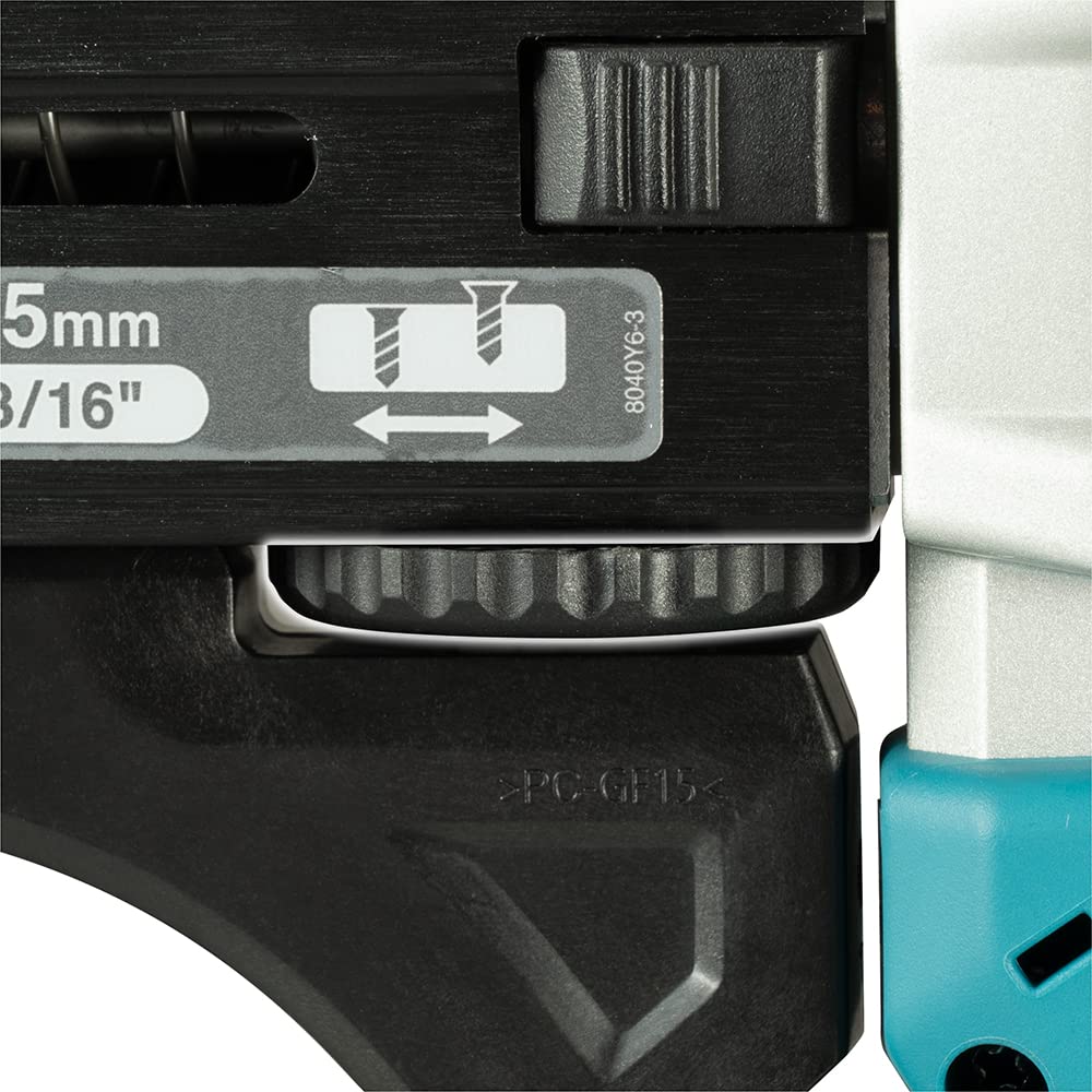Makita DFR551RTJ - Destornillador de alimentación automática sin escobillas LXT de iones de litio de 18 V completo con 2 baterías de 5.0 Ah y cargador suministrado en una funda Makpac