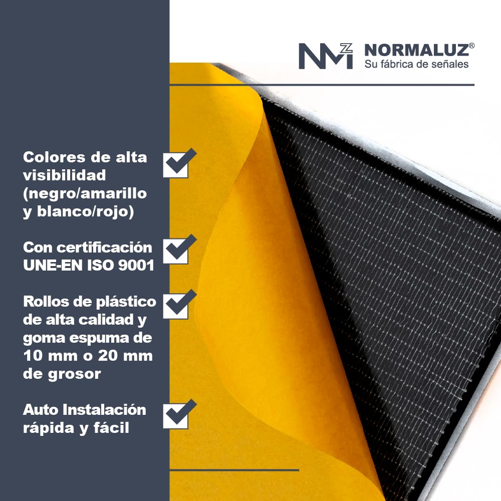 Normaluz - Protector de Columnas y Paredes para Garaje | Manta Bobina Autoadhesiva Flexible y Resistente | Protege Puertas y Vehículos con Instalación Fácil 5MT x 50 CM x 1CM