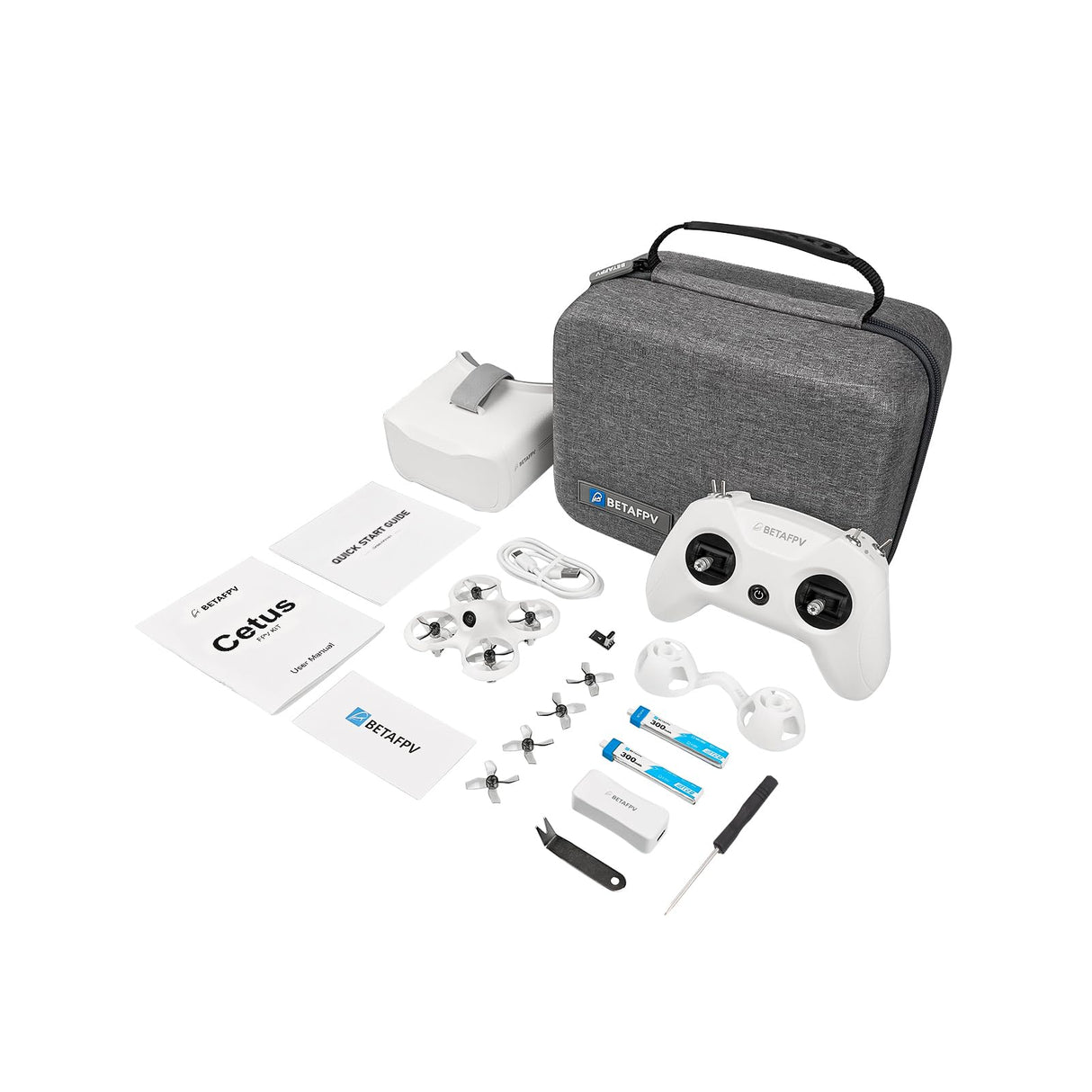 BETAFPV Cetus Kit de Drone RTF Avec 3 Modes de vol Fonction de Maintien D'altitude Fonction D'atterrissage D'urgence Prêt à Voler Compatible pour Les Débutants FPV Vuelo Garçons Filles Adolescents