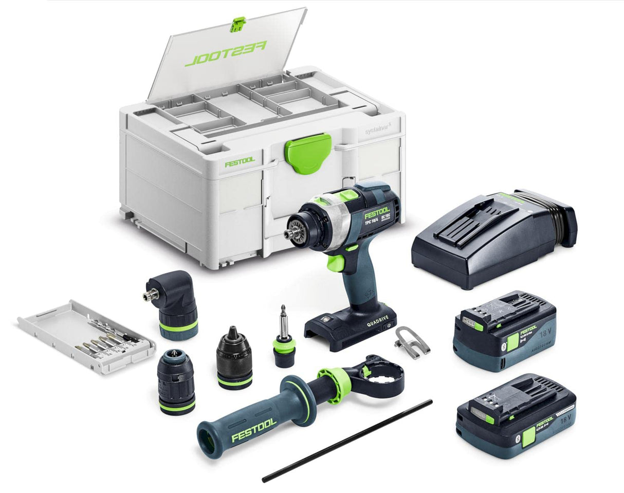 Festool Taladro atornillador de percusión a batería TPC 18/4 5,0/4,0 I-Set/XL