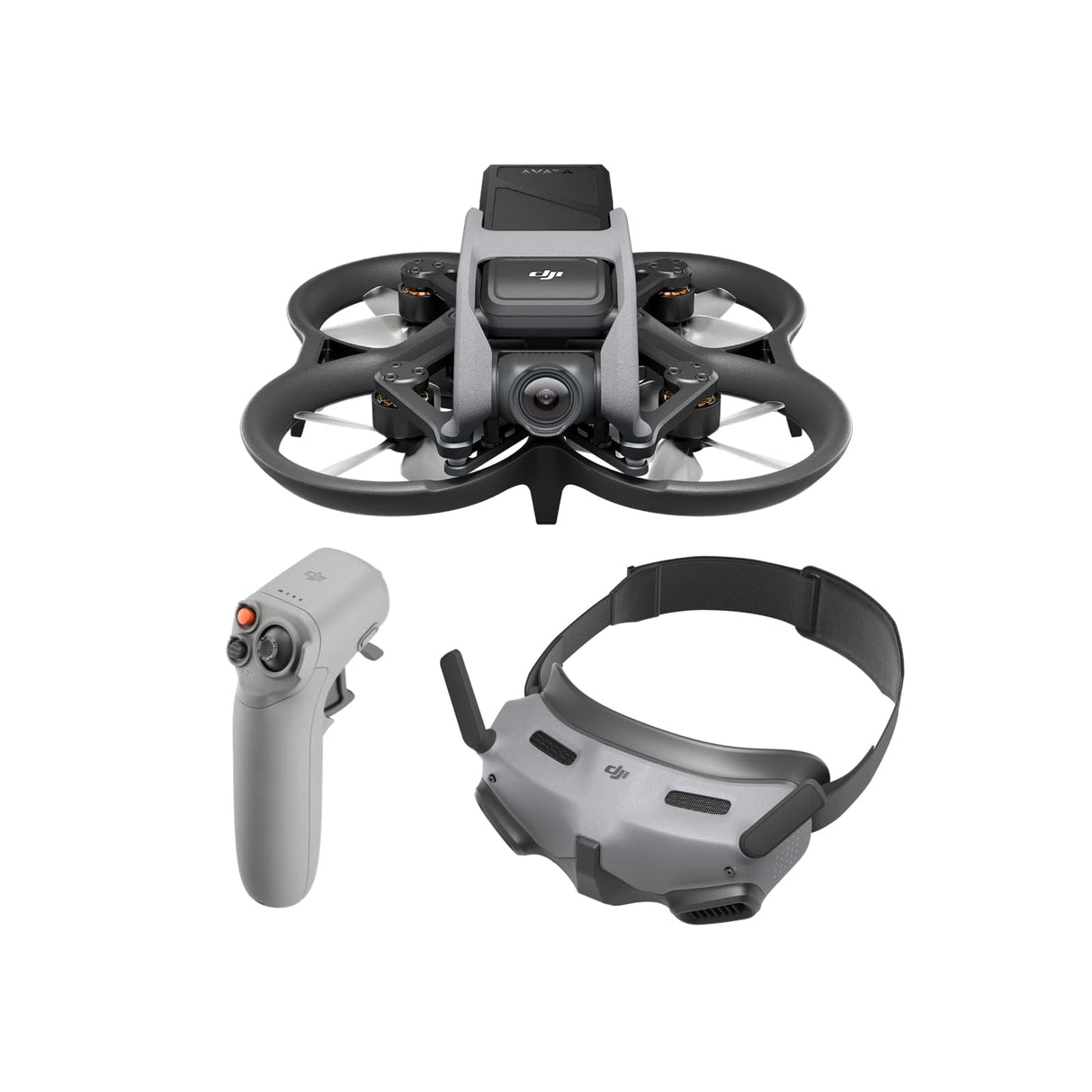 DJI Avata Pro-View Combo: dron cuadricóptero no tripulado con vídeo 4K estabilizado, campo de visión de 155°, con mando a distancia, Negro.