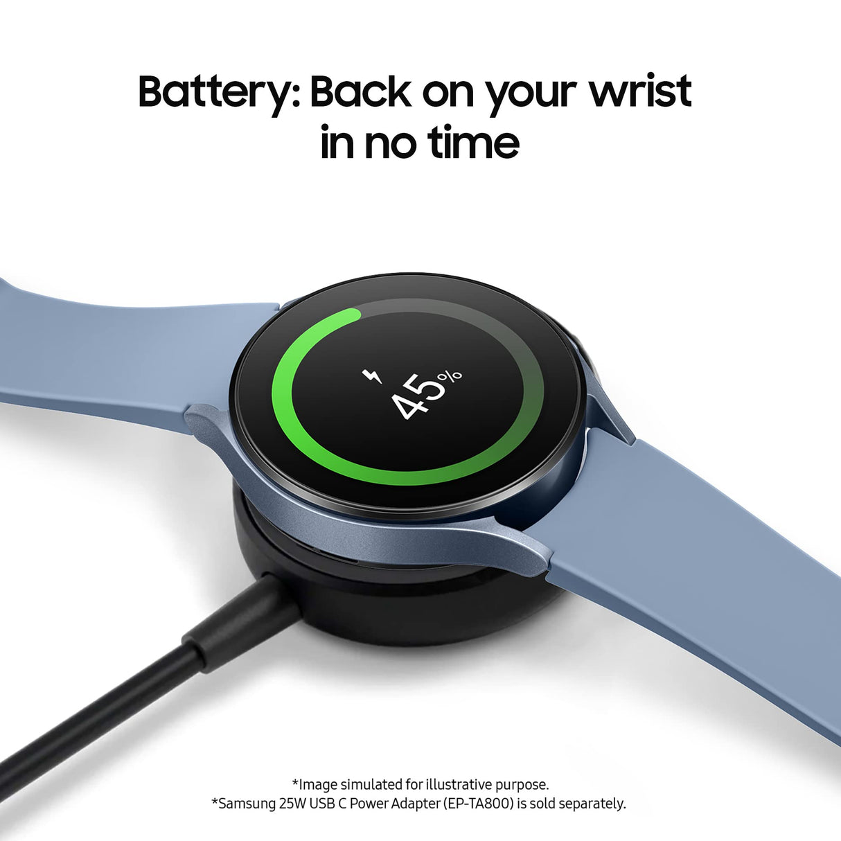 Samsung Reloj Inteligente Galaxy Watch5, monitoreo de Salud, rastreador de Fitness, batería de Larga duración, Bluetooth, 44 mm, Grafito, 3 años de garantía