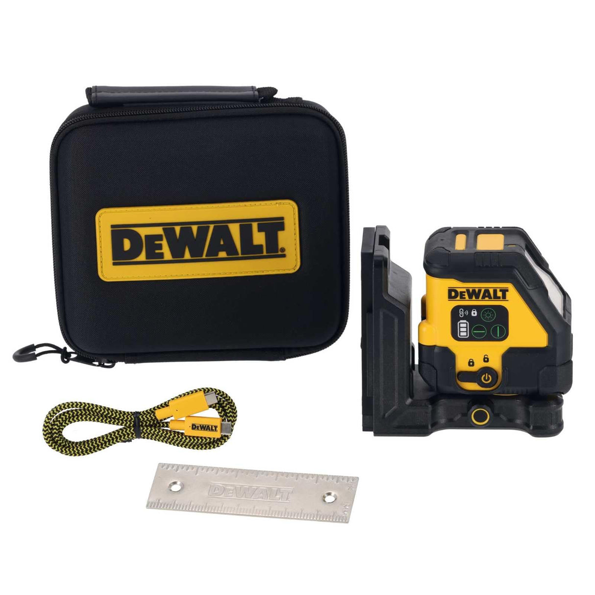 DEWALT DCLE14201GB-XJ - Láser de Línea Cruzada con Haz Verde USB