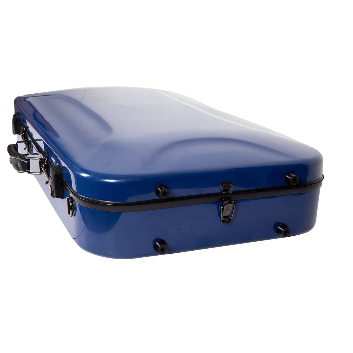 Crossrock, Funda de fibra de vidrio de 0 cuerdas, se adapta a correas de mandolinas estilo A/F, compartimentos interiores, acolchado fijo y extraíble, incluye cerradura TSA, azul menta, (CRF2020DMMB),