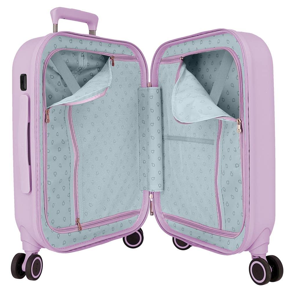 Enso Love Ice Cream Maleta de Cabina Morado 40x55x20 cms Rígida ABS Cierre TSA Integrado 37L 2,74 kgs 4 Ruedas Dobles Equipaje Mano