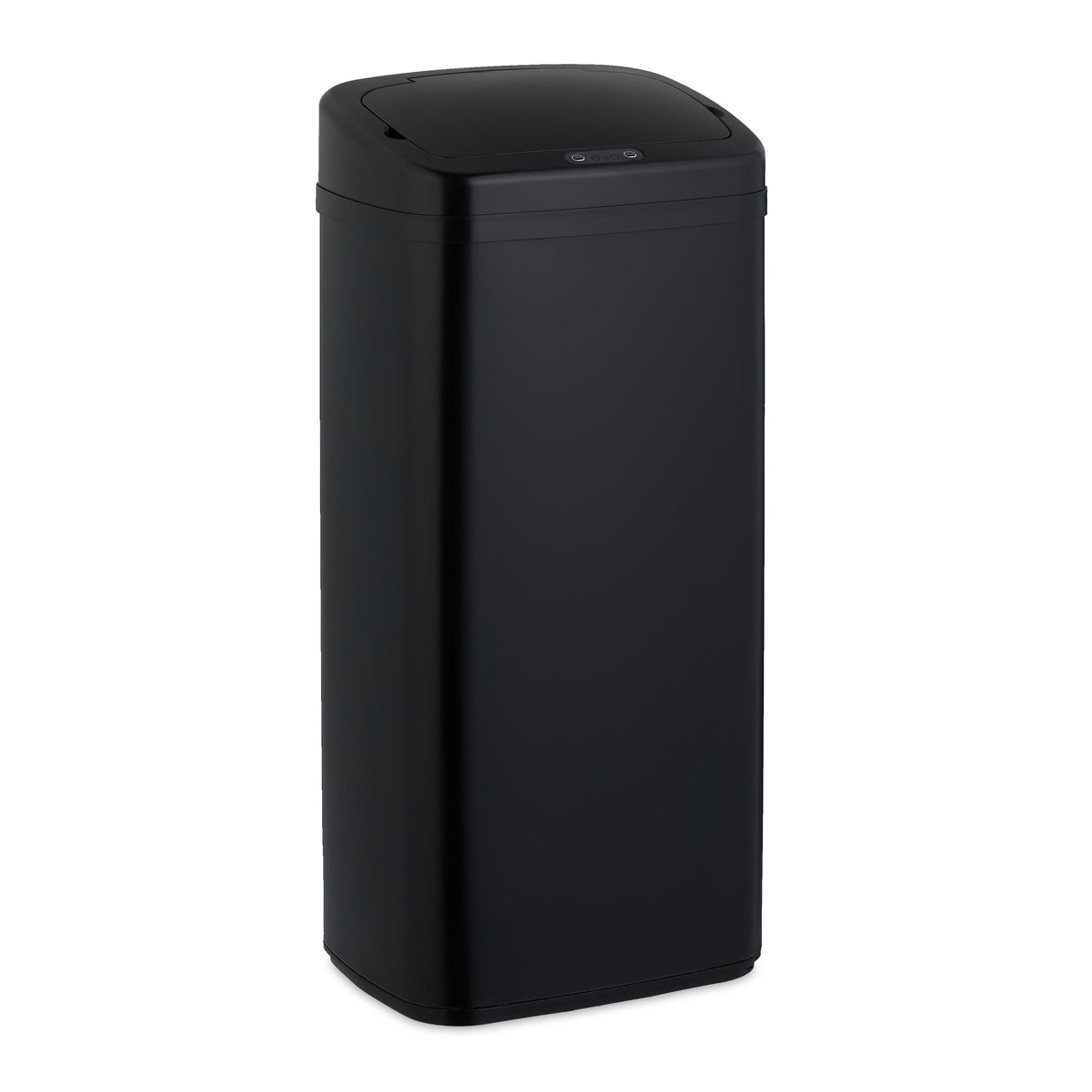 Relaxdays Cubo de Basura Cocina con Sensor, 40 litros, Tapa Eléctrica, Soporte Bolsas, Papelera Automática, Negro, Acero, Plástico