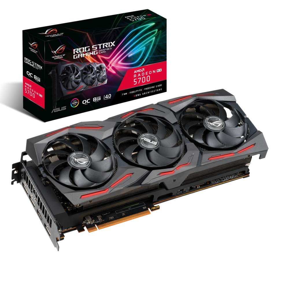 ASUS ROG Strix Radeon RX 5700 OC Edition 8GB GDDR6 - Tarjeta gráfica (Ventiladores Axial-Tech, tecnología Auto-Extreme, Super Alloy Power II, MAX Contact, Fan Connect II, Aura Sync, GPU Tweak II)