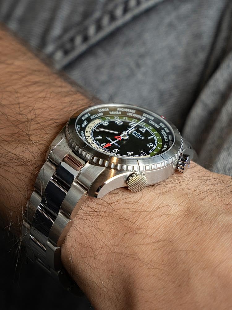 Alpina Reloj Analógico para Hombre de Cuarzo con Correa en Acero Inoxidable mid-39671