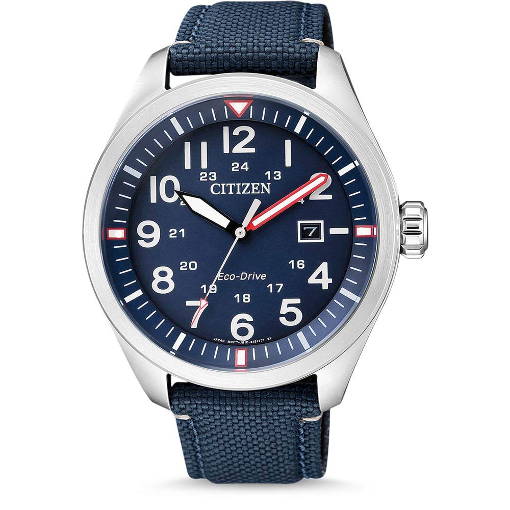 Citizen Reloj Analógico para Hombre de Cuarzo con Correa en Nailon AW5000-16L