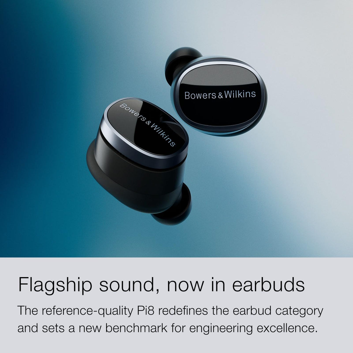 Bowers & Wilkins Pi8 Auriculares inalámbricos True Wireless con Bluetooth, AptX, cancelación de Ruido Activa (ANC) y micrófonos Integrados - Dove White
