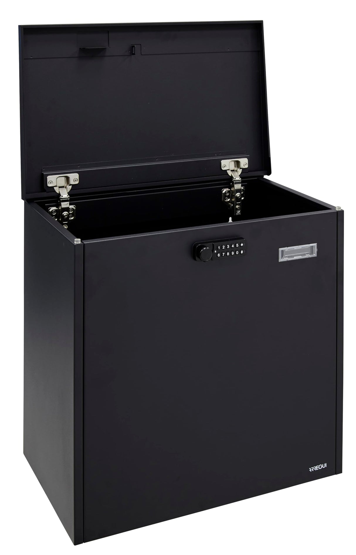 ARREGUI Bigpack Base Electrónico EP2104E Buzón Individual de Paquetería con Apertura Electrónica | Buzón de Acero para Paquetes Grandes (Paquete Máximo: 47x46x24 cm) | Buzon Compras Online | Negro