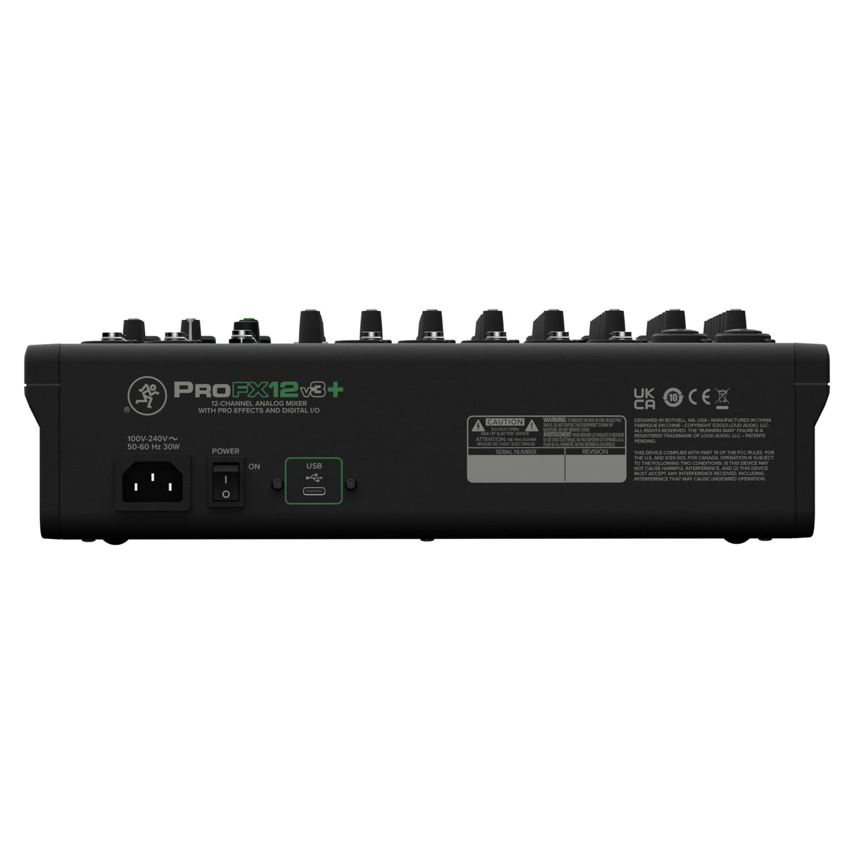 MACKIE ProFX12v3+ Mezclador Analógico de 12 Canales con Efectos Mejorados, Modos de Grabación USB y Bluetooth Negro