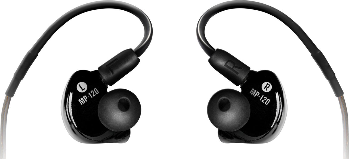 MACKIE MP-120 monitores intraurales (IEM) con aislamiento acústico y conectores MMCX giratorios