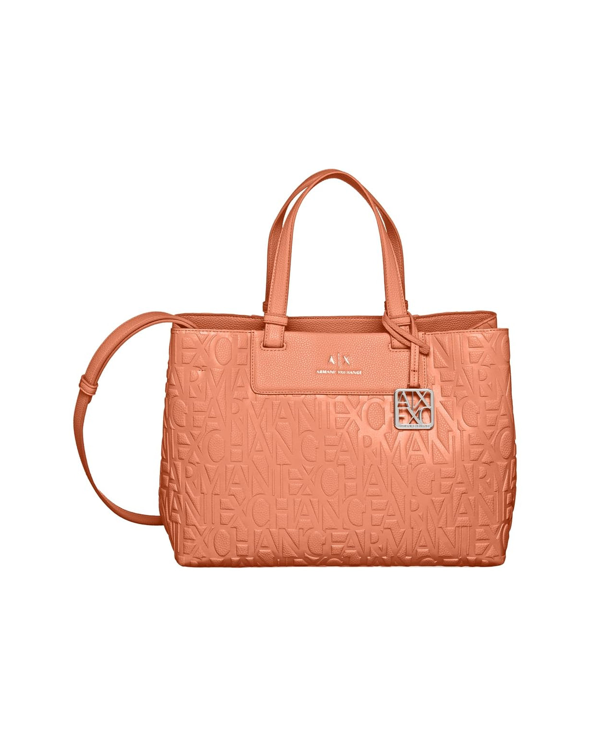 Armani Exchange Essential, Liz, Embossed Logo, Bolsa de Compras Mujeres, marrón grisáceo, Talla única