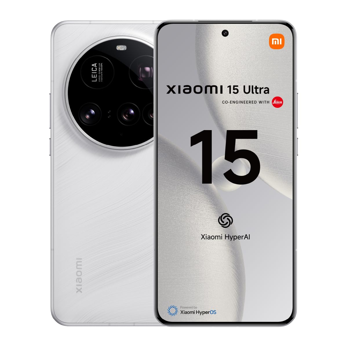 Xiaomi 15 Ultra - Smartphone de 16+512GB, Lente óptica Leica Summilux, Snapdragon 8 Elite, Pantalla AMOLED WQHD+ de 6,73" 120 Hz, HyperCharge de 90W, Cargador no Incluido, Blanco (Versión ES)