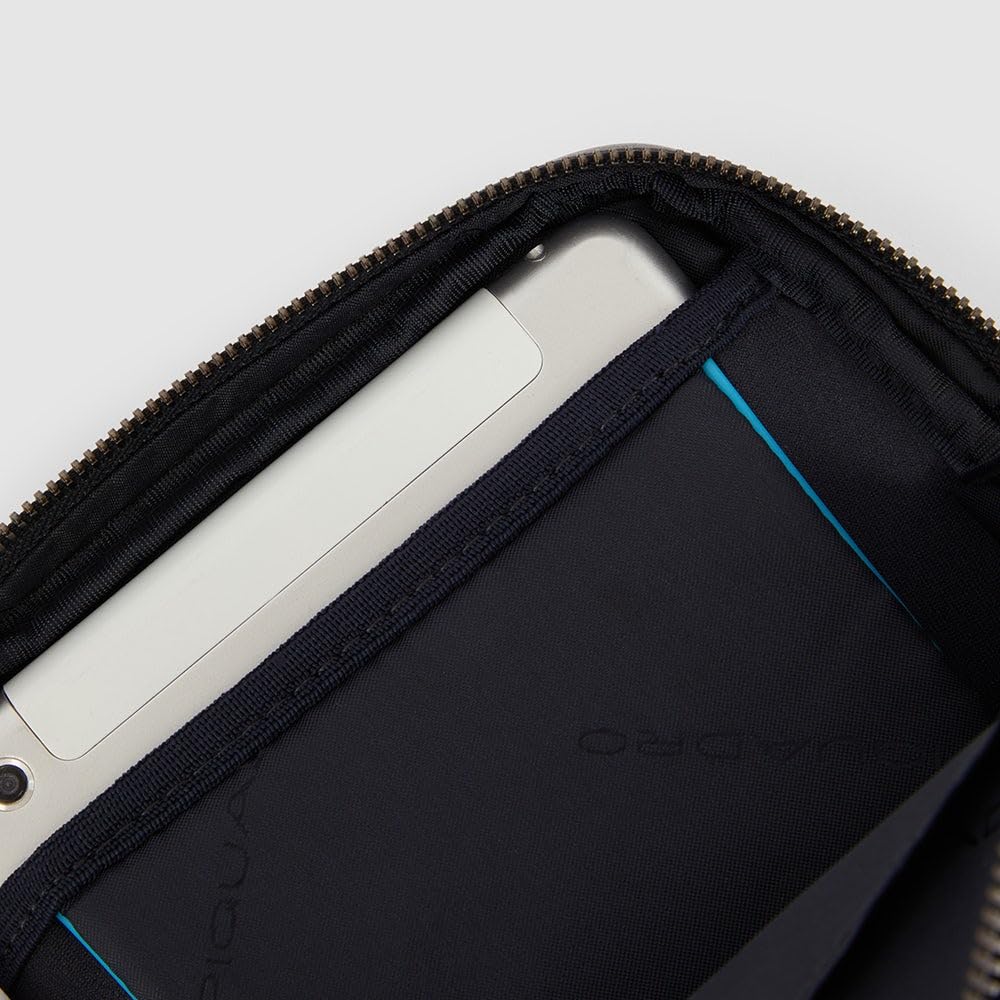 PIQUADRO Modus, Funda de Piel para iPad Mini Hombres, Turquesa, OneSize