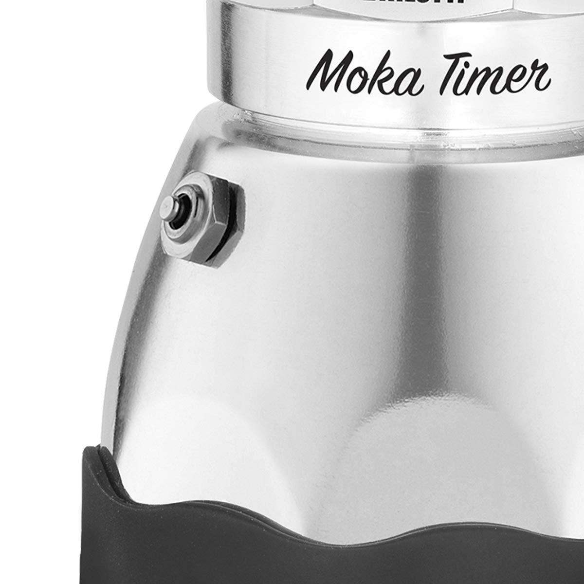 Bialetti Eléctrico Moka Temporizador, Capacidad por 6 Carribas, 365W, Plata / Negro
