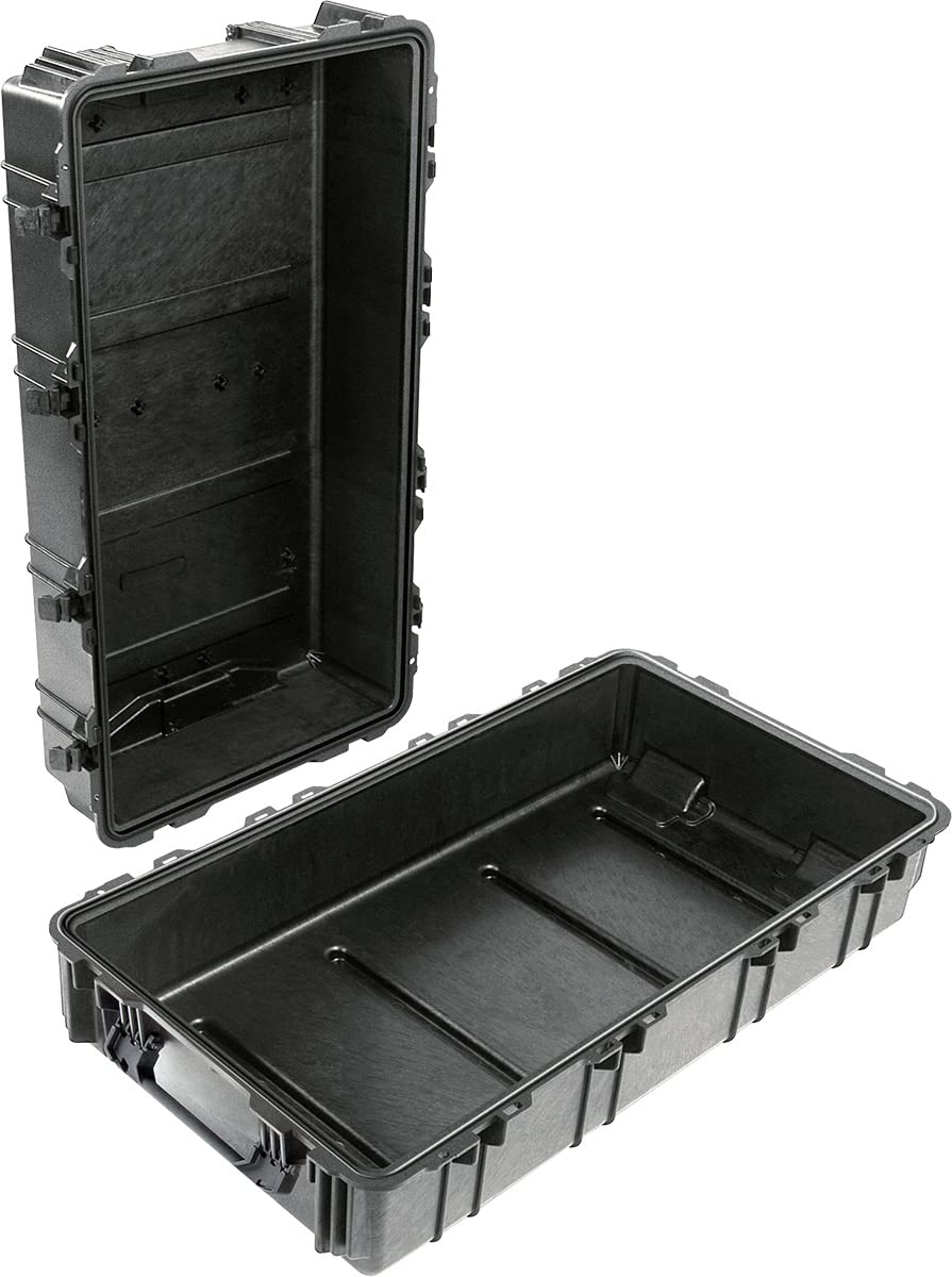 PELI 1780 contenedor de transporte profesional extremadamente resistente, IP67 estanco e impermeable al polvo, 216L de capacidad, fabricado en EE.UU., sin espuma, color negro