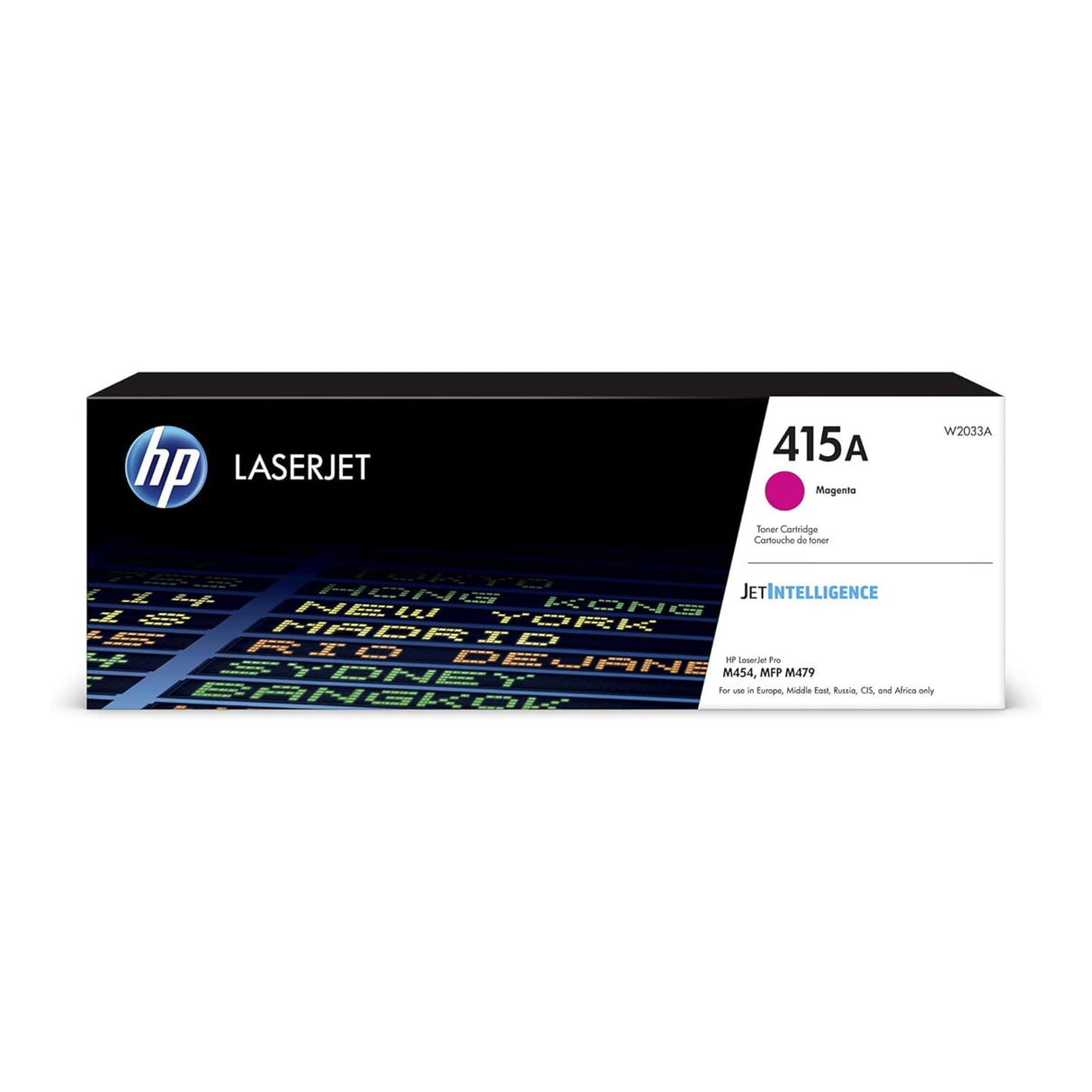 HP 415A W2033A, Magenta, Cartucho Tóner Original, de 2.100 páginas, para impresoras HP Color LaserJet Pro M454dw, M454dn, MFP M479fdw, MFP M479dw, MFP M479fdn y MFP M479fnw