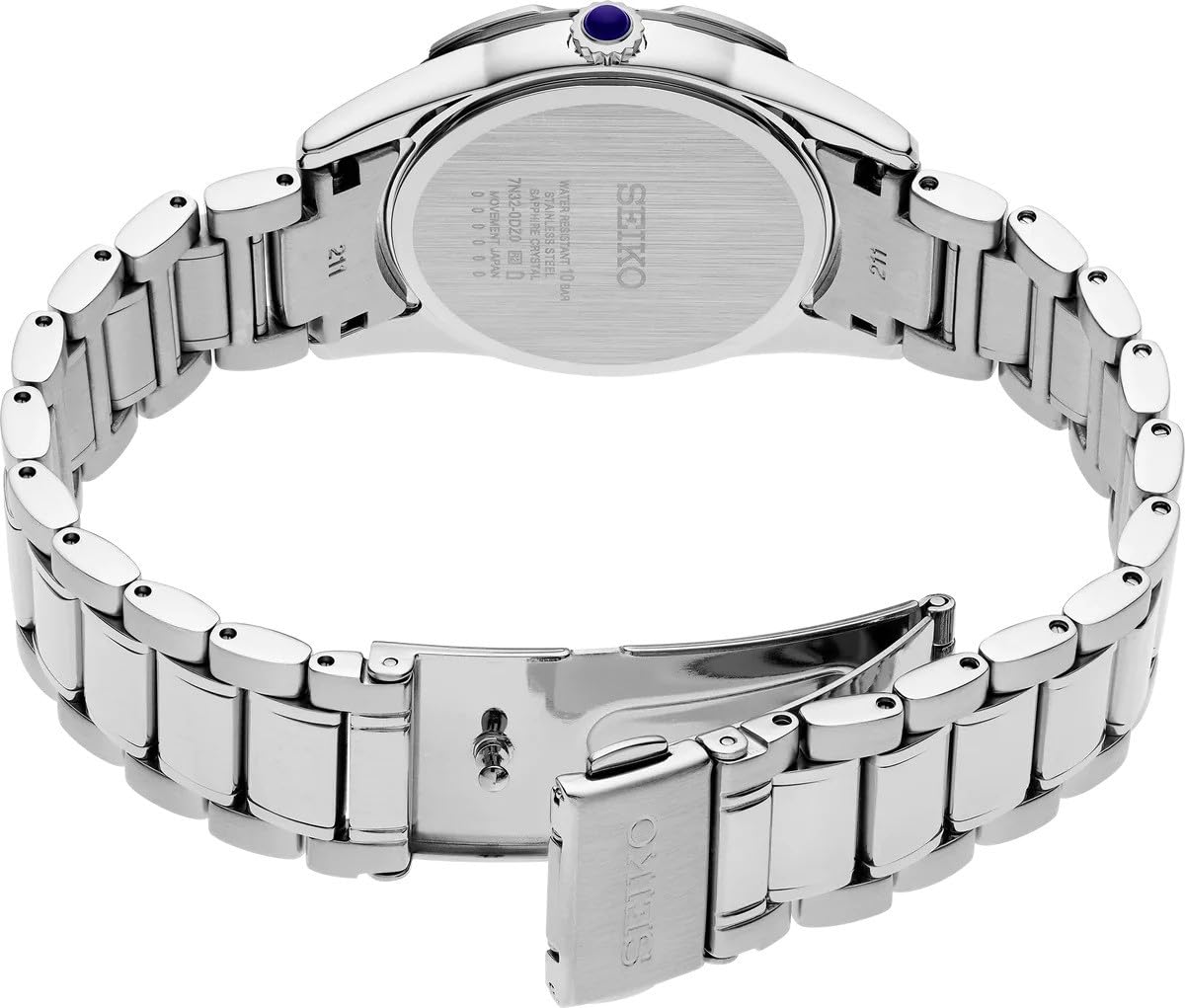 Seiko Reloj Analógico para Mujer de Cuarzo con Correa en Acero Inoxidable SKK727P1