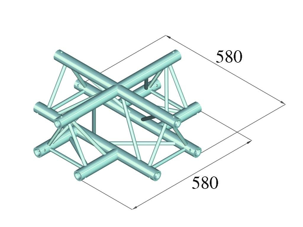 Alutruss Decolock 60301658 4-Vía a Cruz