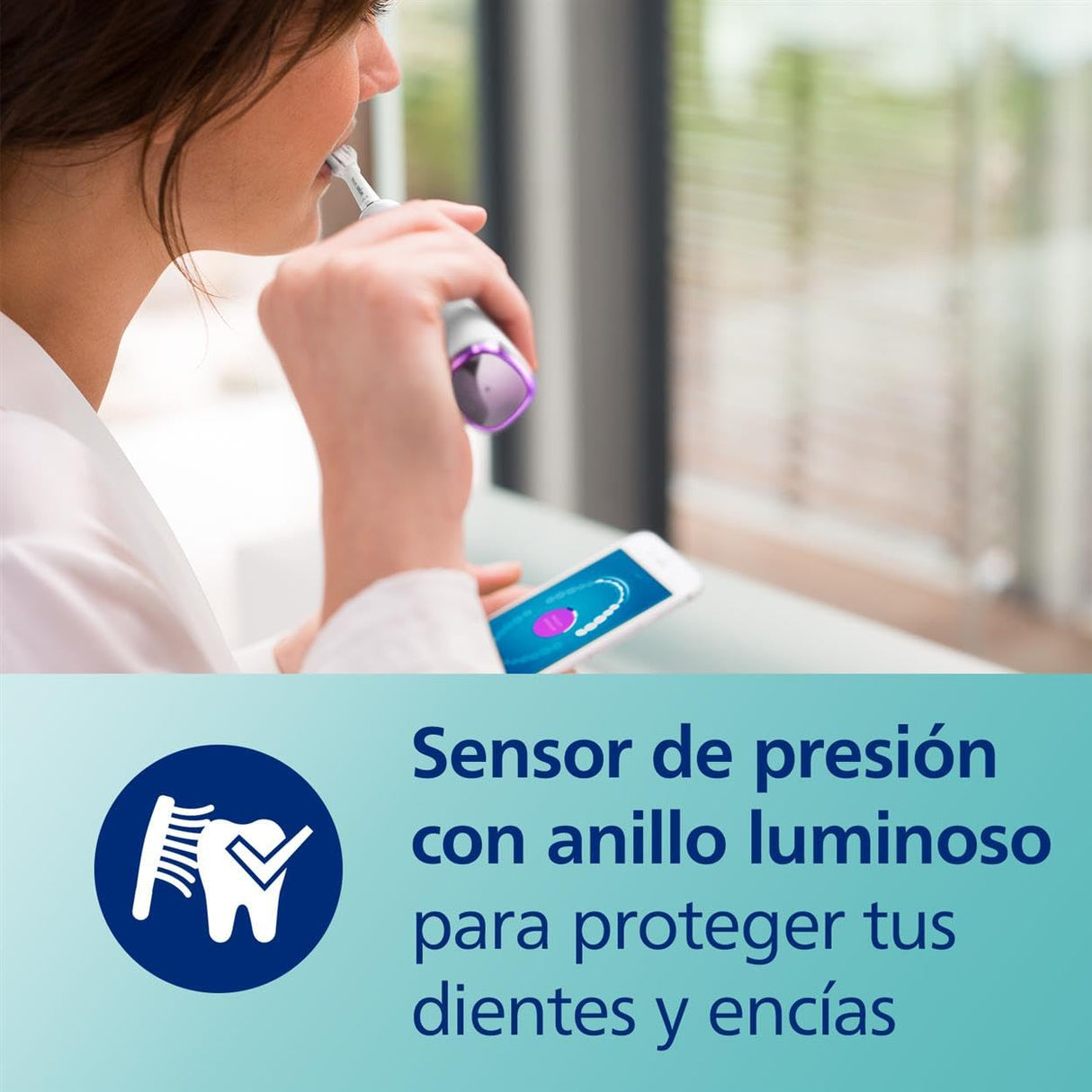 Philips Sonicare DiamondClean Smart 9400, cepillo dental eléctrico, con aplicación, sensor de presión, detección de cabezal de cepillado, blanco, modelo HX9917/88, Blanco, 2 Cabezales