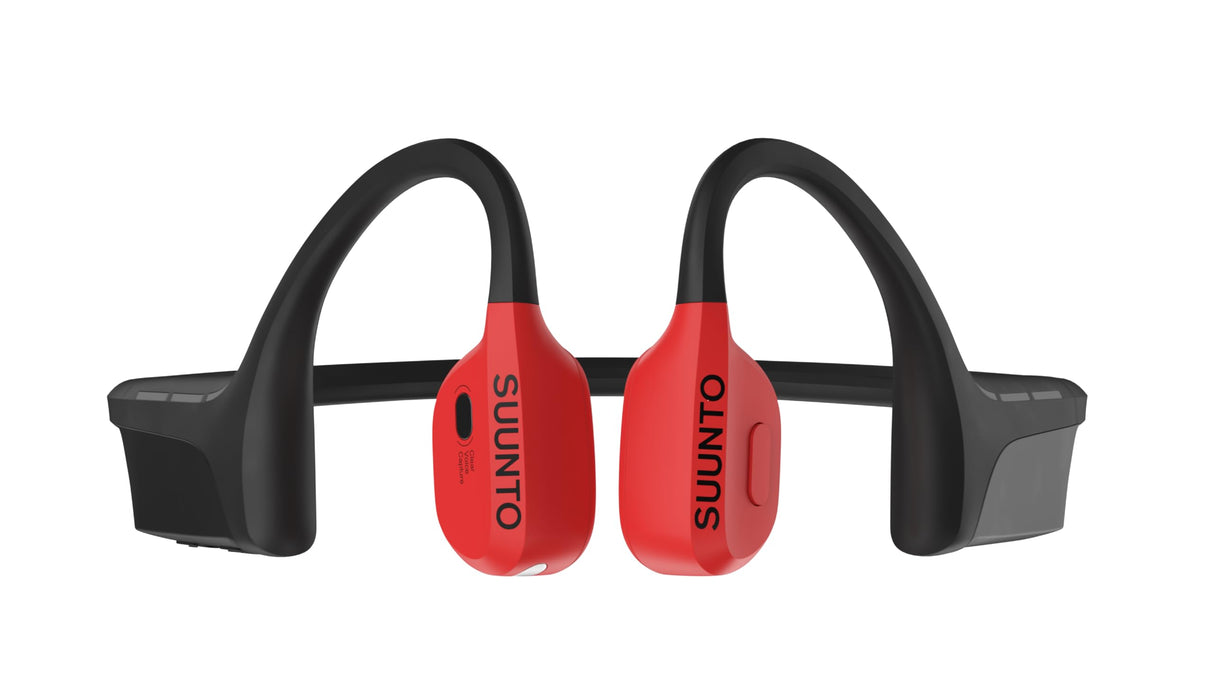 SUUNTO Wing Open-Ear Auriculares Conducción Ósea, Auriculares Deportivos Inalámbricos Bluetooth, Control Movimiento Cabeza, Micrófono HD Incorporado, Resistente al Desgaste IP67, Luces Seguridad