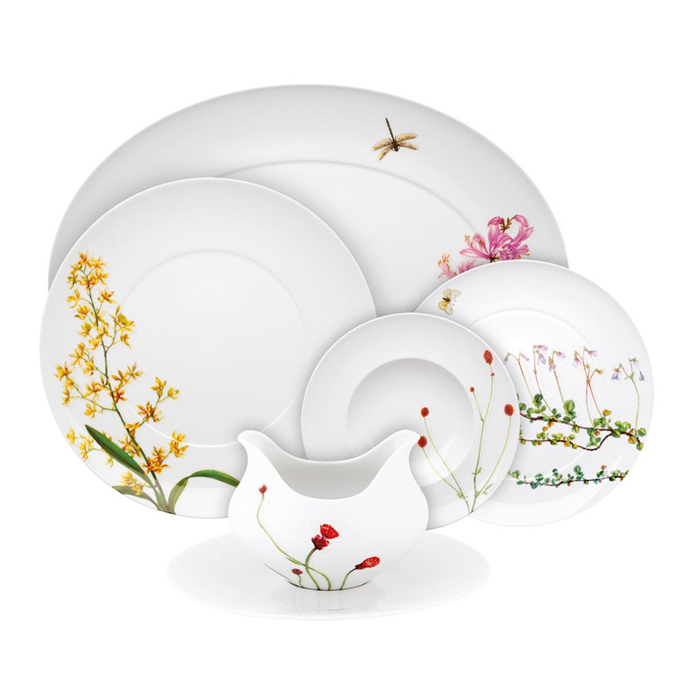 Vista Alegre Prairie Vajilla 68 Piezas, Porcelana, Multicolor, 24 cm