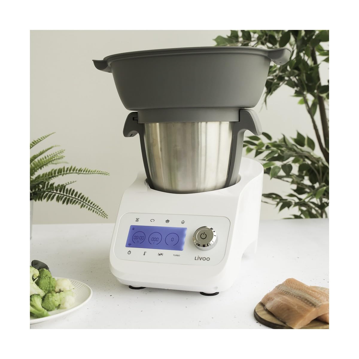LIVOO Super Cooker, 12 funciones, cuenco 3,5 L, accesorios incluidos