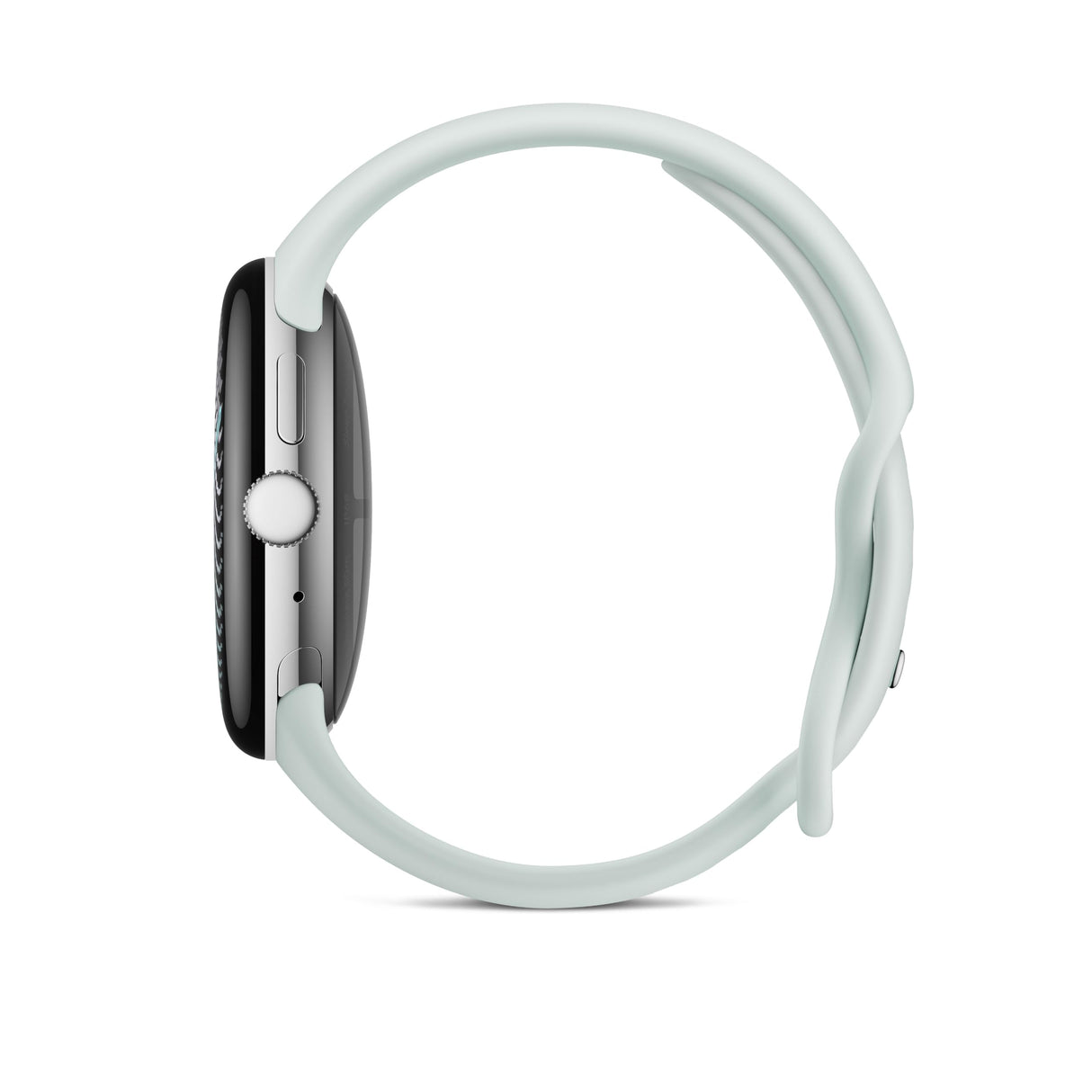 Google Pixel Watch 5 (45 mm) - Smartwatch - Silver Case/Fog Band, Wi-Fi