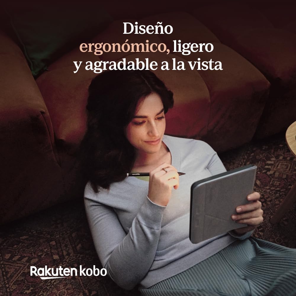 Kobo Libra Colour eReader | Pantalla E Ink Kaleido™ 3 de 7" | Temperatura del Color y Brillo Ajustables | Reducción luz Azul | eBooks y AudioBooks | Memoría 32 GB | Resistente al Agua | Negro