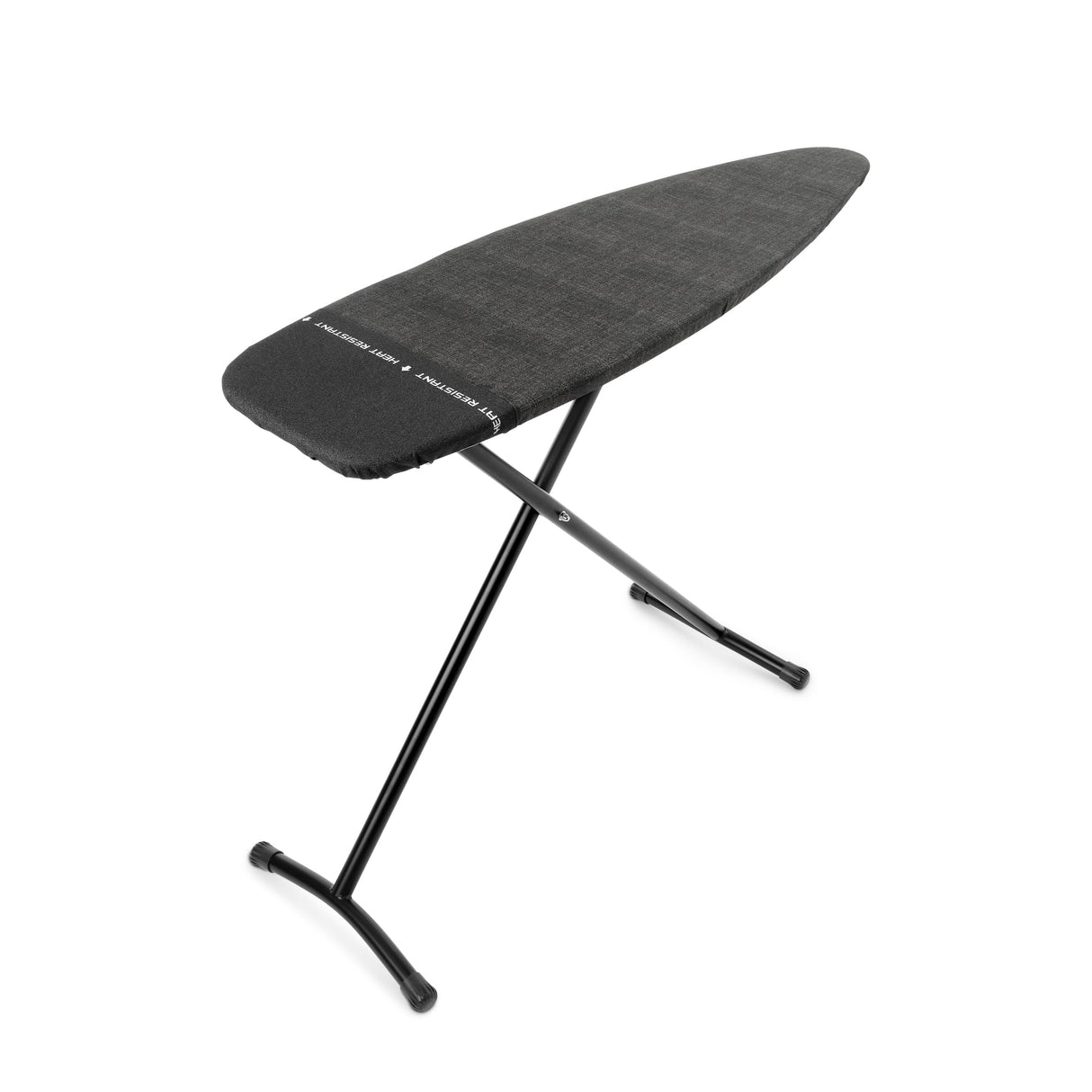 Tabla de Planchar Brabantia D, 135x45cm - Denim Black| 100% algodón Comercio Justo | Tam. XL, Amplia superf. | Zona Resistente al Calor para generadores Vapor | Tabla Planchar Plegable y Uso Sentado