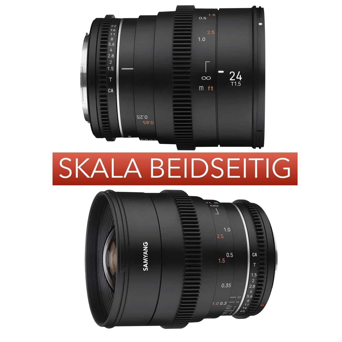 Samyang SA1716 - Lentes de Cámara Compatibles con 50mm T1.5 MK2 Canon RF, Negro