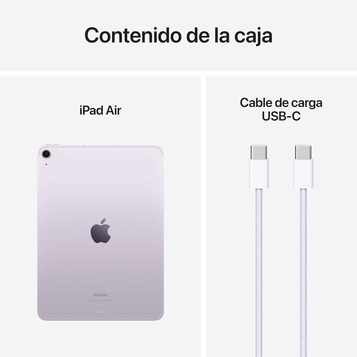 Apple iPad Air de 11 Pulgadas (M2): Pantalla Liquid Retina, 128 GB, cámara Frontal de 12 Mpx en Horizontal y Trasera de 12 Mpx, Wi-Fi 6E y 5G con eSIM, autonomía de Sol a Sol - Púrpura