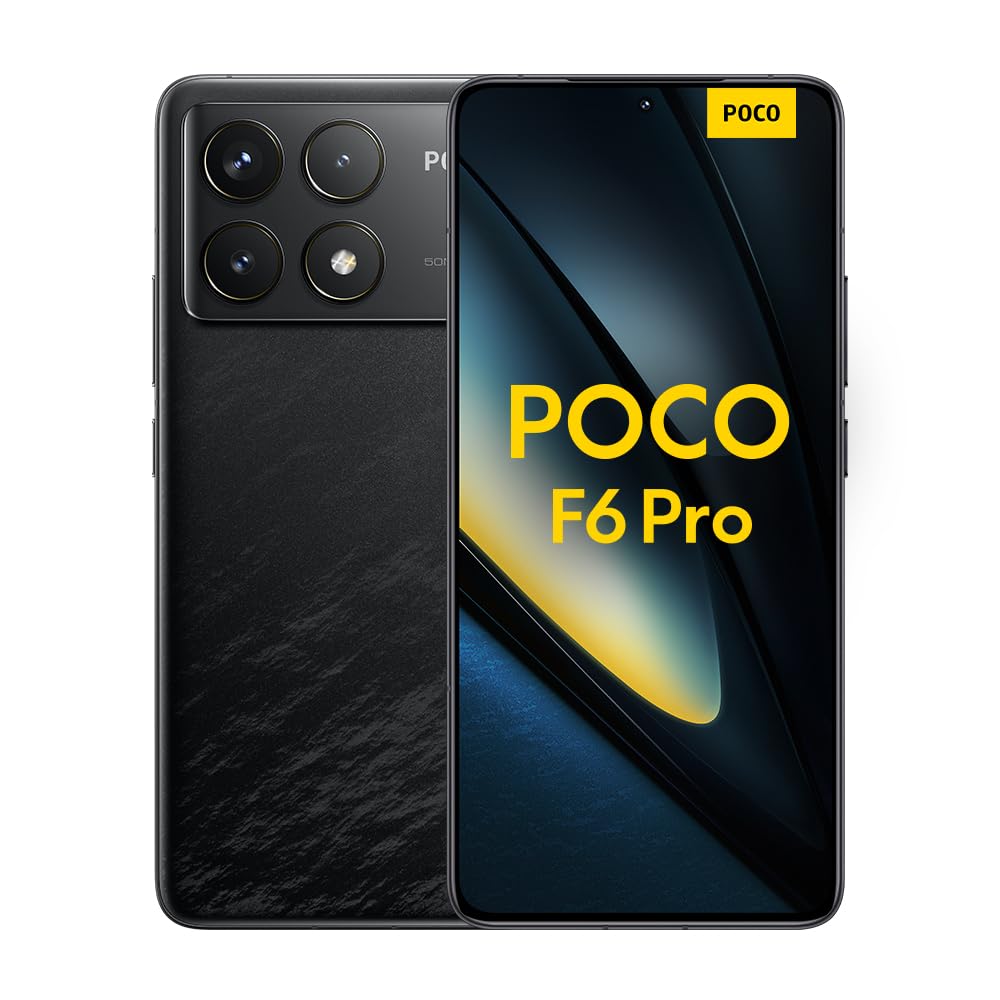 Xiaomi Poco F6 Pro - Smartphone de 12+512GB, Snapdragon 8 Gen 2, Pantalla AMOLED de 120 Hz, Triple cámara de 50MP, 120W HyperCharge, 5000mAh, Negro (Versión ES)