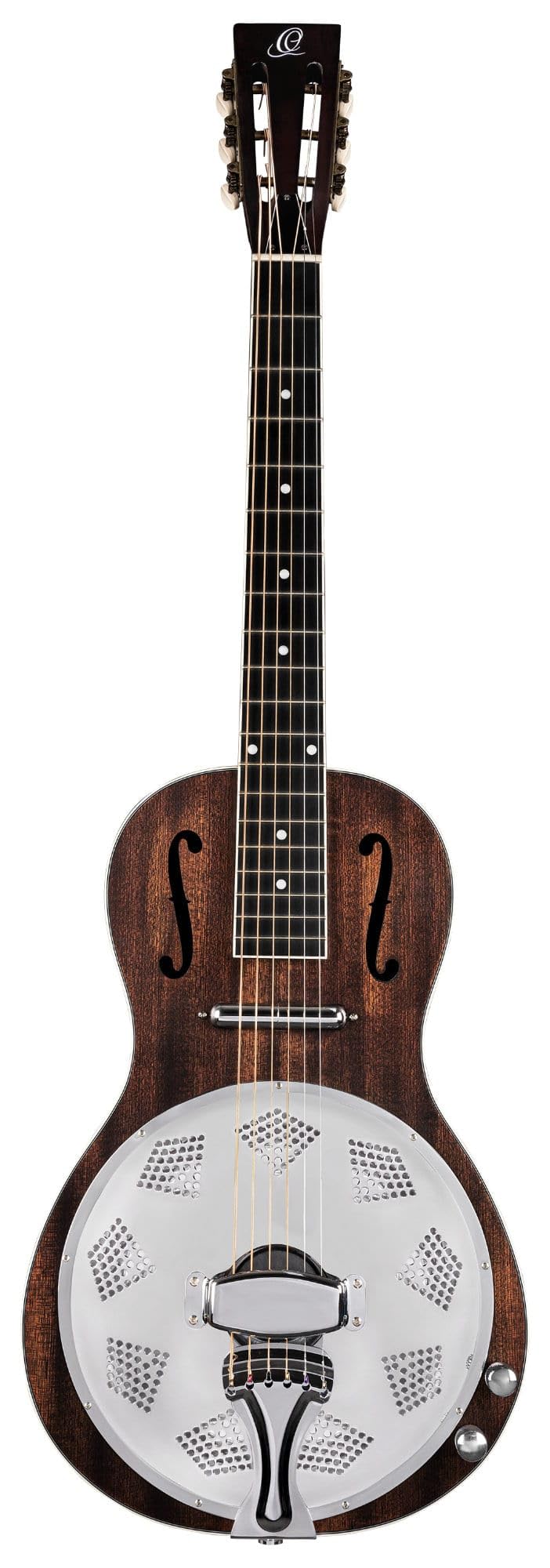 Ortega Guitars Guitarra resonadora acústica eléctrica de 6 cuerdas de la serie Americana, derecha, Whiskey Burst (RRG30E-WB)