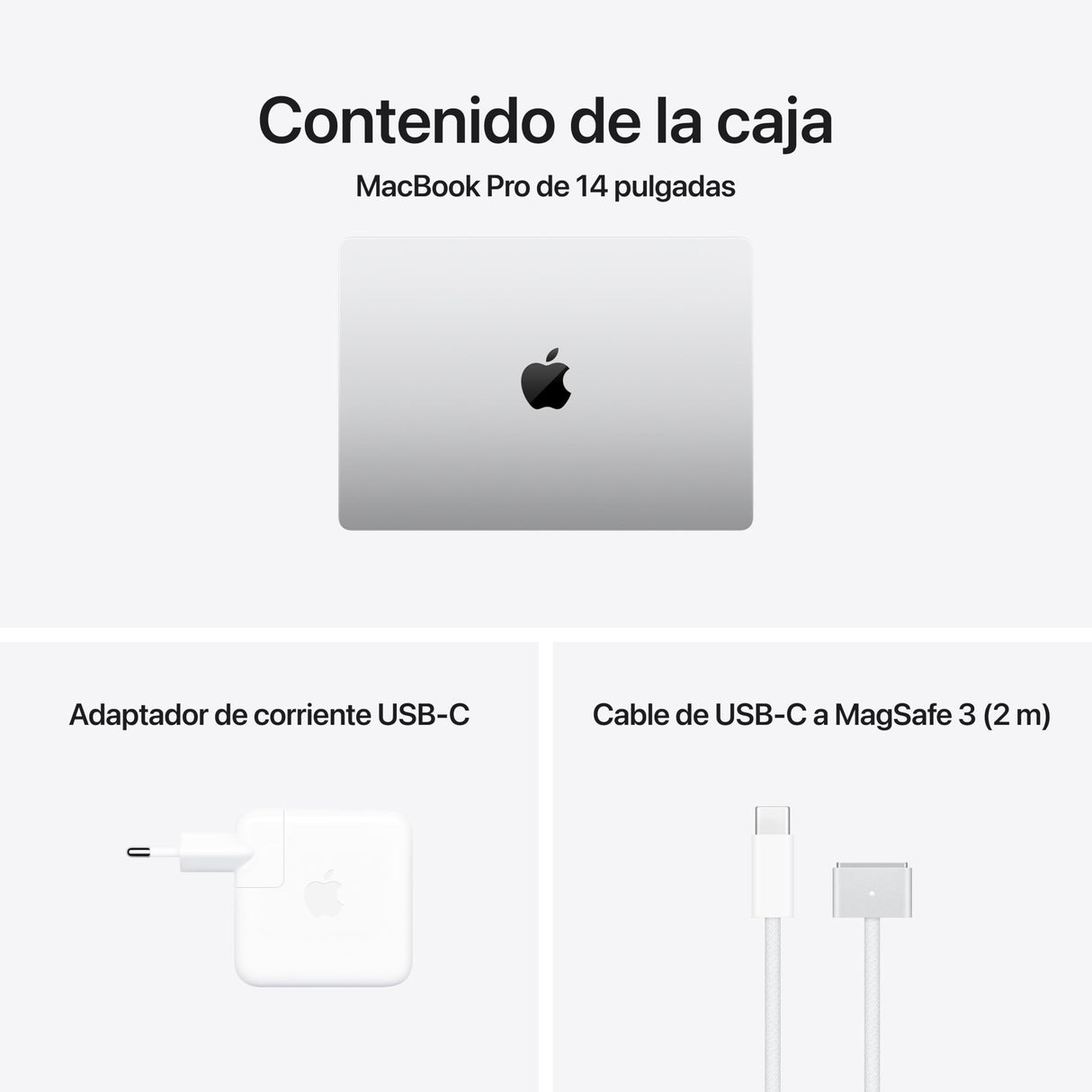 Apple MacBook Pro portátil con Chip M4 Pro, CPU 14 núcleos, GPU 20 núcleos: diseñado para Apple Intelligence, Pantalla Liquid Retina XDR 14,2″, 24 GB Memoria unificada, 1 TB de SSD, Plata