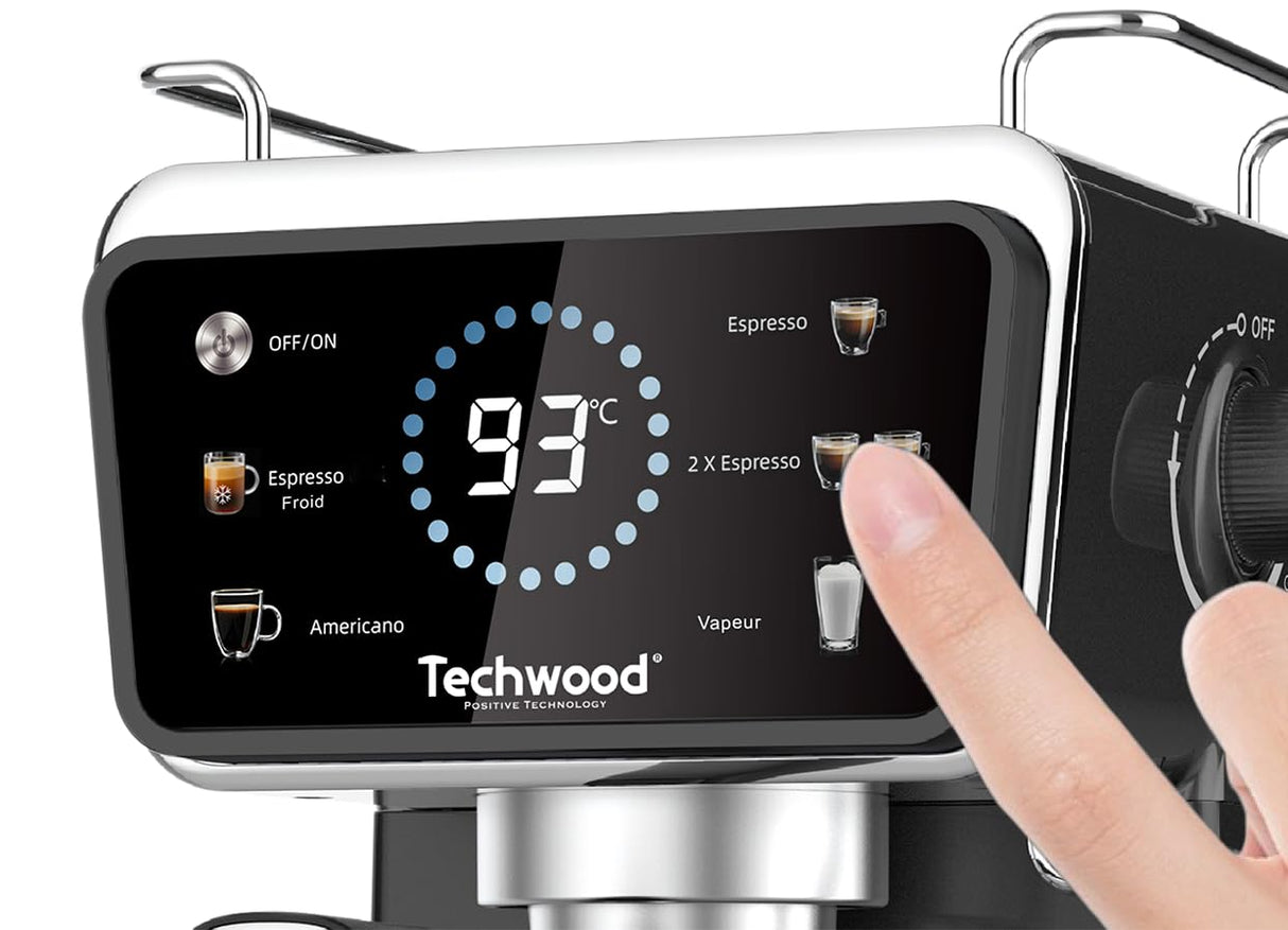 Techwood Máquina de café expreso TCA-1386EXN