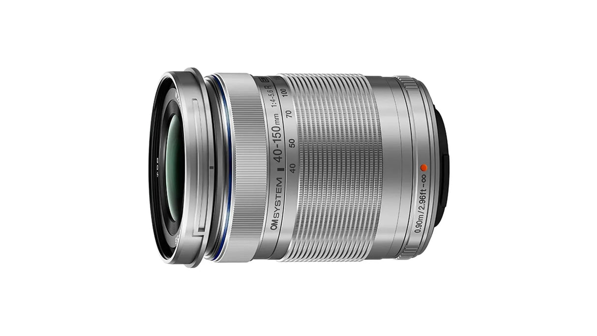 OM SYSTEM Olympus M.Zuiko Digital 40-150mm F4.0-5.6 R Plata para cámara Micro Cuatro Tercios, Lente Zoom 3.75x, Diseño Portátil