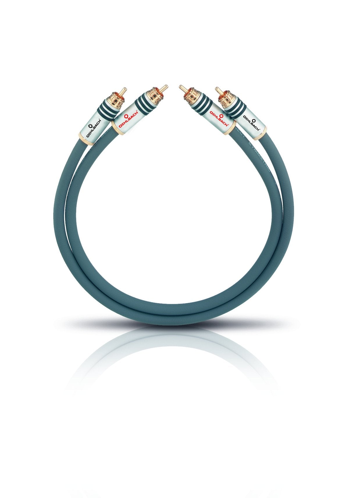 Oehlbach NF 14 - Juego de Cables de Audio (2 Unidades, 4,75 m), Color Gris