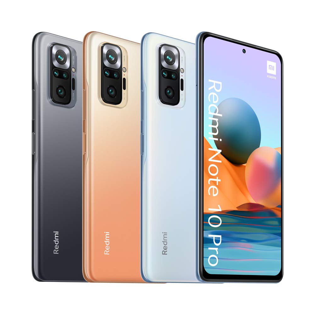 Xiaomi Redmi Note 10 Pro - Smartphone 6+128GB, Pantalla puntual AMOLED de 6.67 Pulgadas 120Hz, Snapdragon 732G, cámara cuádruple de 108MP, 5020mAh, Gris ónix (versión del Reino Unido)